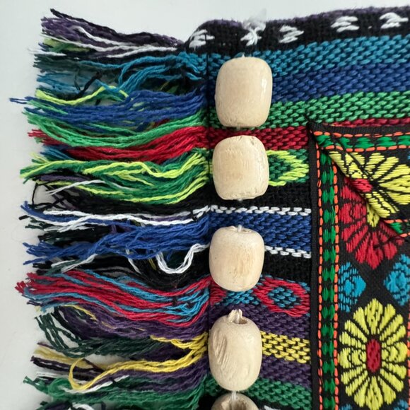 Embroidered Fringe Boho Crossbody Bag New - Picture 6 of 12